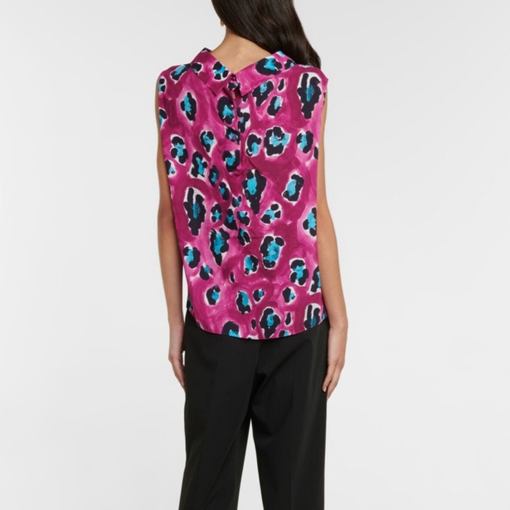 Marni Leopard-Print Tank Top in Dry Rose - Picture 3 of 12